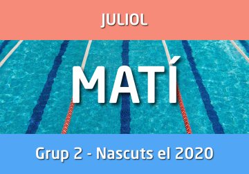 CAMPUES ESTIU - Juliol - GRUP 2 - Nascuts any 2020